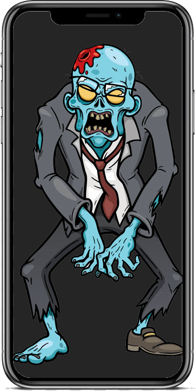 iphone image of zombie